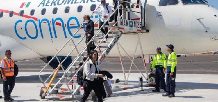 Llega a Colima primer vuelo de Aeroméxico desde CDMX
