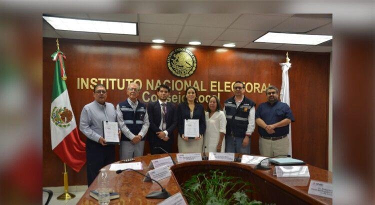 INE e IEE firman convenio de colaboración para la elección del Poder Judicial Local
