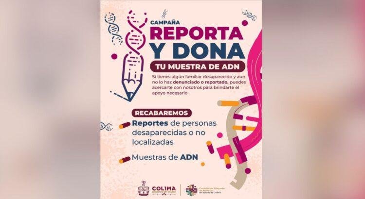 Inicia donación de ADN para localizar desaparecidos en Colima