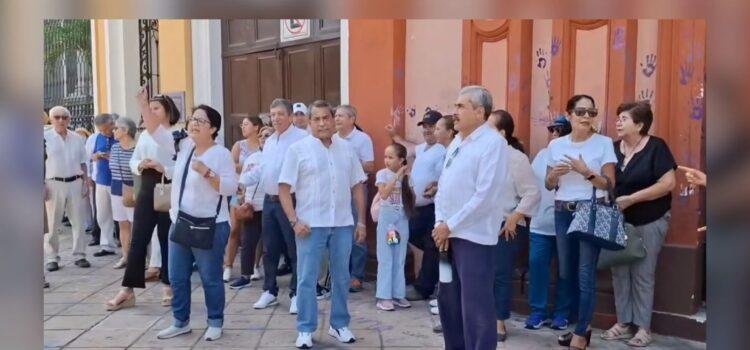 Protesta en Colima contra elección judicial