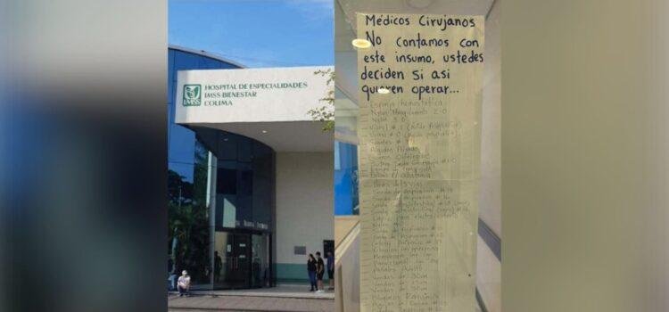 IMSS Bienestar Colima enfrenta crisis por falta de equipo quirúrgico