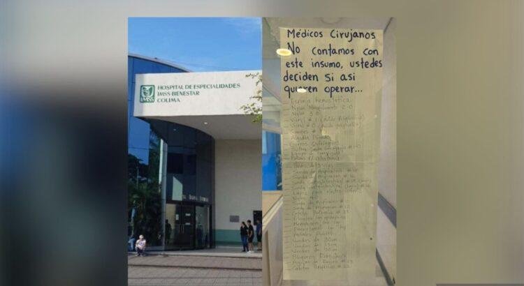 IMSS Bienestar Colima enfrenta crisis por falta de equipo quirúrgico