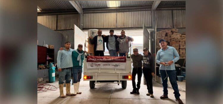 Colima envió ayuda a comunidades afectadas por lluvias en Hidalgo