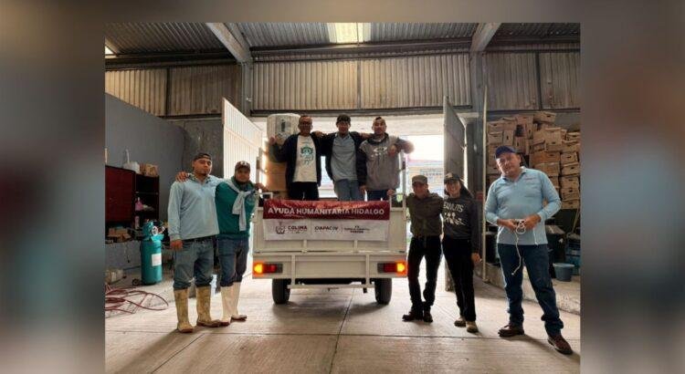 Colima envió ayuda a comunidades afectadas por lluvias en Hidalgo