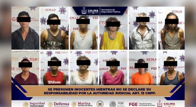 Doce detenidos en Colima durante operativo interinstitucional contra drogas Doce detenidos en Colima durante operativo interinstitucional contra drogas