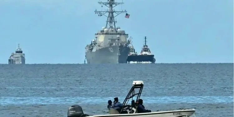 Llega buque de guerra de Estados Unidos a Trinidad y Tobago