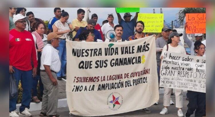 Exigen cancelación del nuevo puerto en la Laguna de Cuyutlán por amenaza ecológica y social Exigen cancelación del nuevo puerto en la Laguna de Cuyutlán por amenaza ecológica y social
