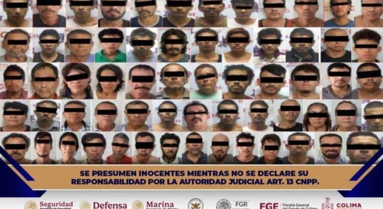 Operativos en Colima dejan 65 detenidos en una semana