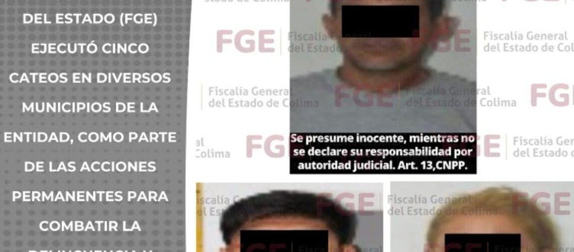 Cateos en Colima dejan un cuerpo localizado y tres detenidos