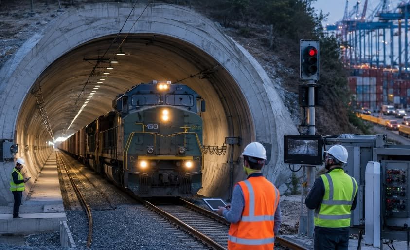 Tras casi cinco años, prueban túnel ferroviario de Manzanillo